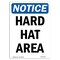 Signmission OSHA Notice Sign, Hard Hat Area, 14in X 10in Rigid Plastic, 10" W, 14" H, Portrait OS-NS-P-1014-V-13238 - alternate 1
